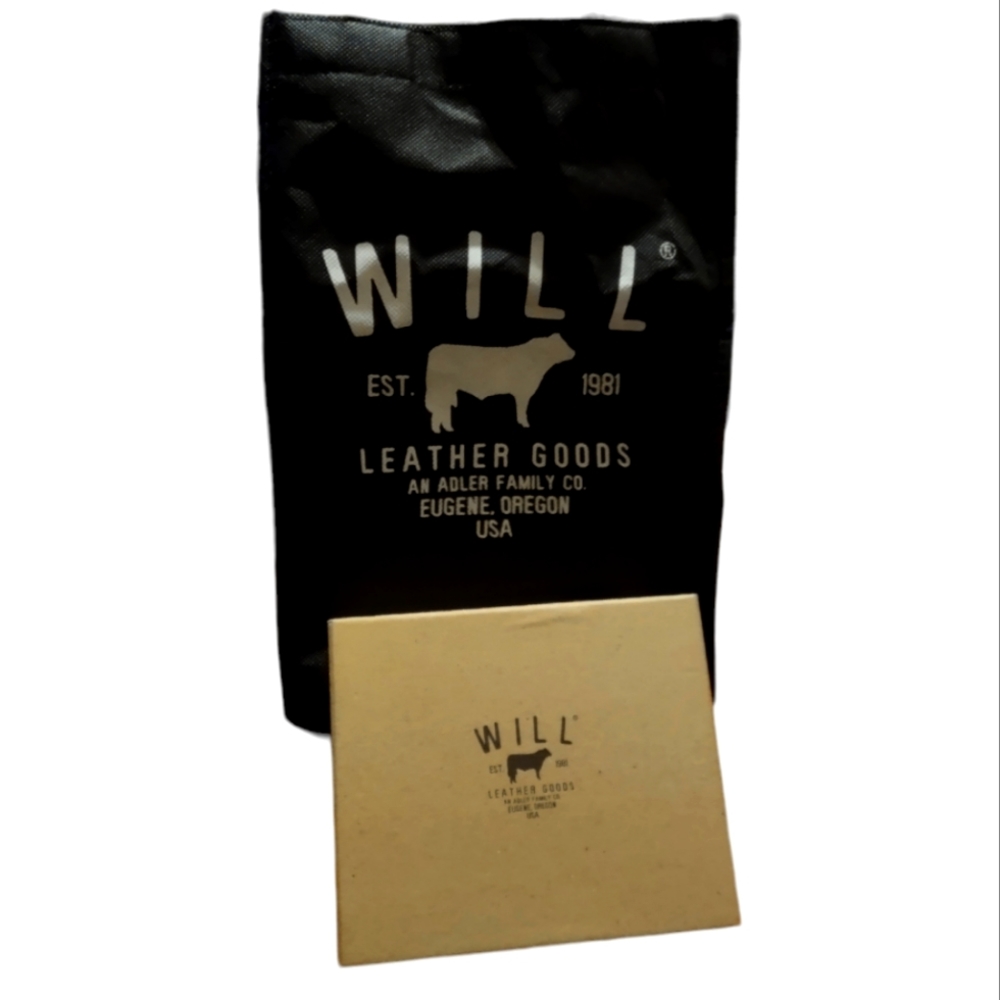 NEW! "WILL LEATHER GOODS" Men's Wallet, Box, Pouch, and Bag included